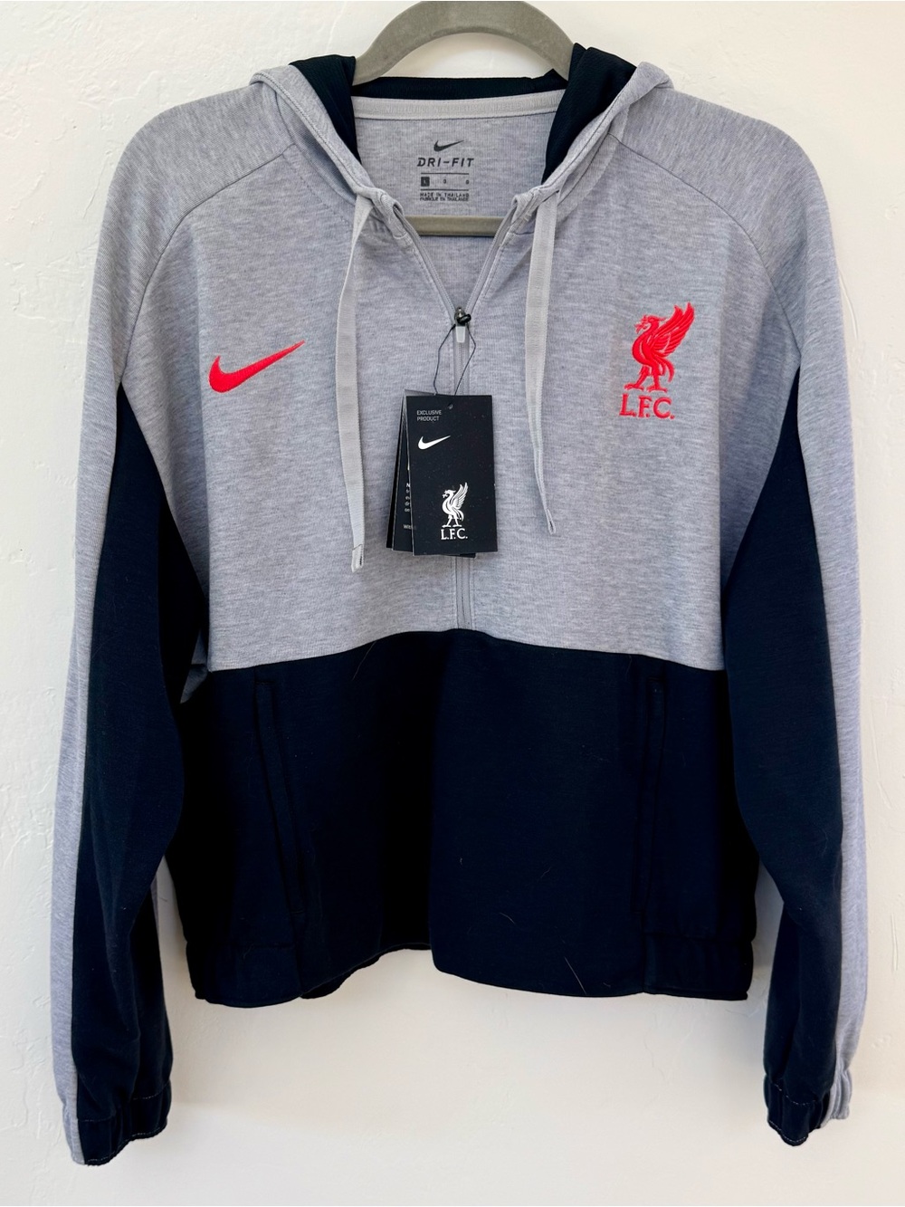 NWT Nike Liverpool FC Women L Dri-FIT Cropped Hoodie LFC FOOTBALL CZ3130-064